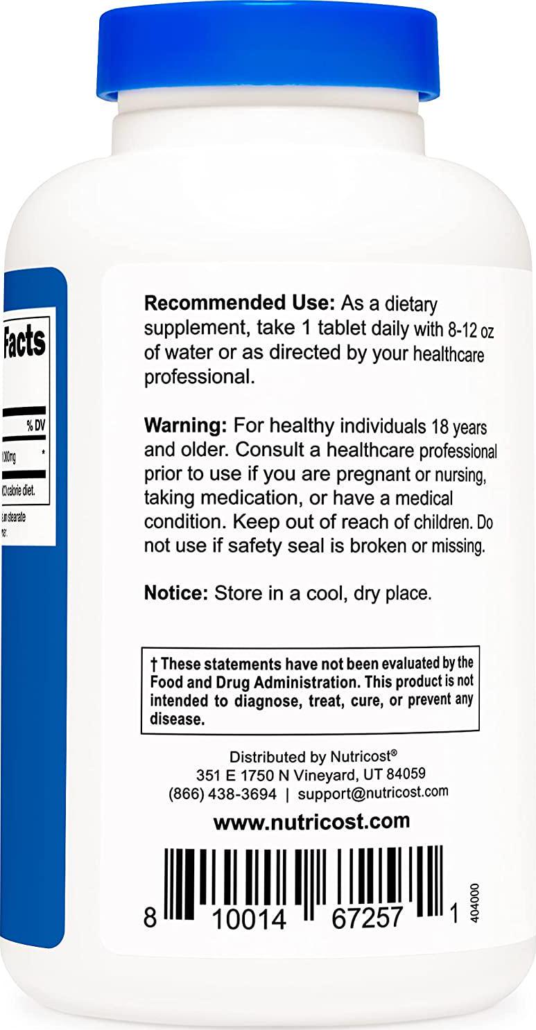 Nutricost L-Lysine 1000mg, 240 Tablets - Gluten Free, Non-GMO, and Vegetarian Friendly