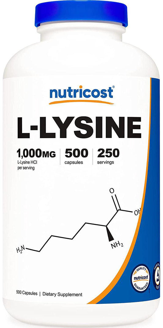 Nutricost L-Lysine 1 500 Cap Bottle