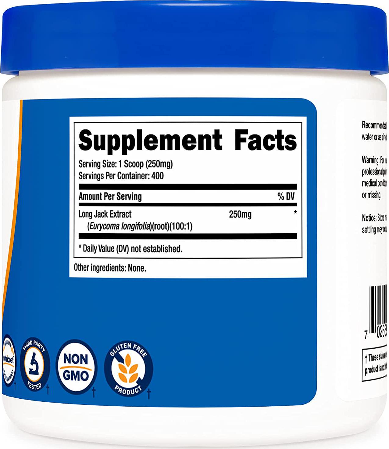 Nutricost LongJack (Eurycoma Longifolia) 100:1 Extract Powder 100 Grams