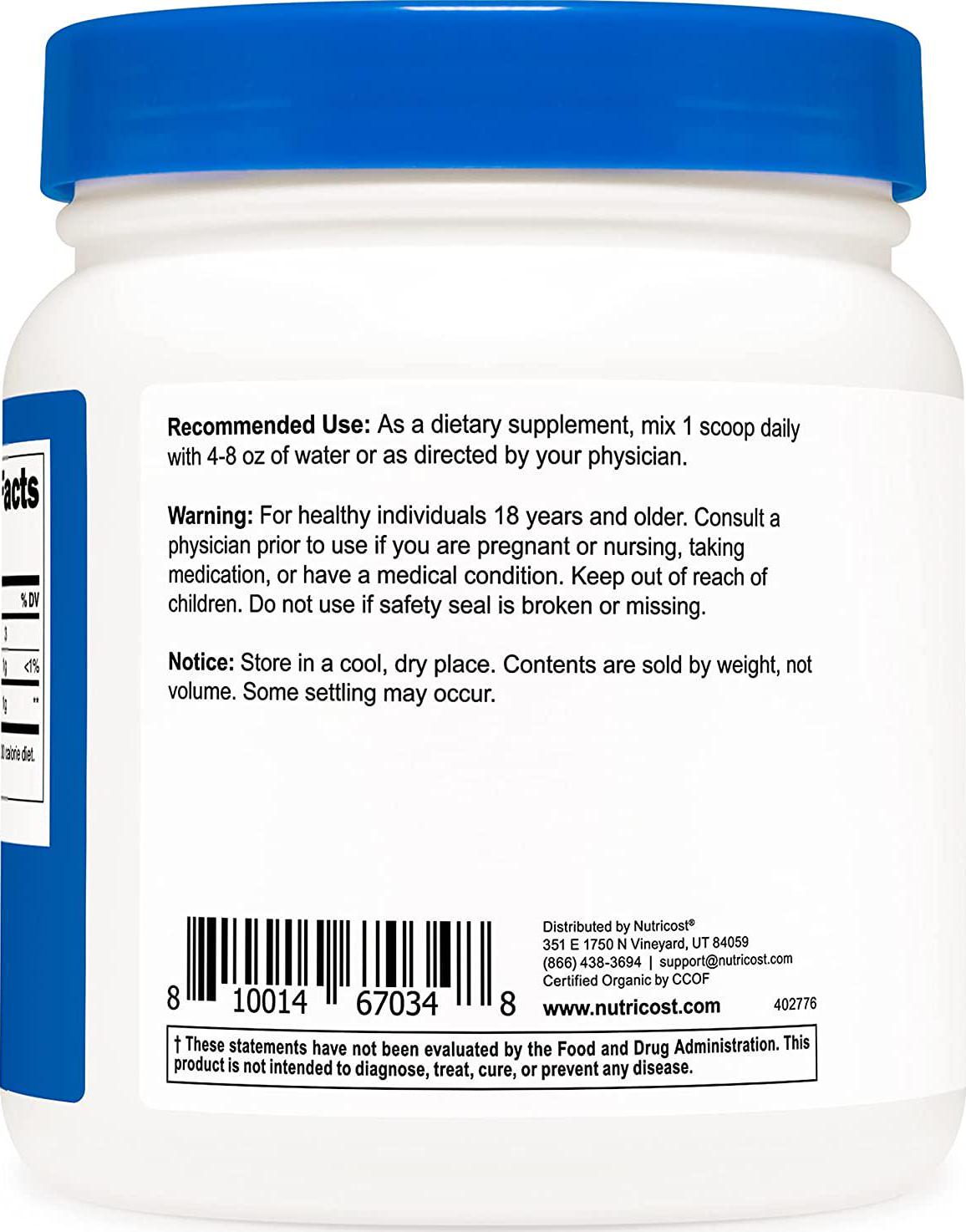 Nutricost Organic Amla Powder 1 LB - Certified USDA Organic, Gluten Free, Non-GMO
