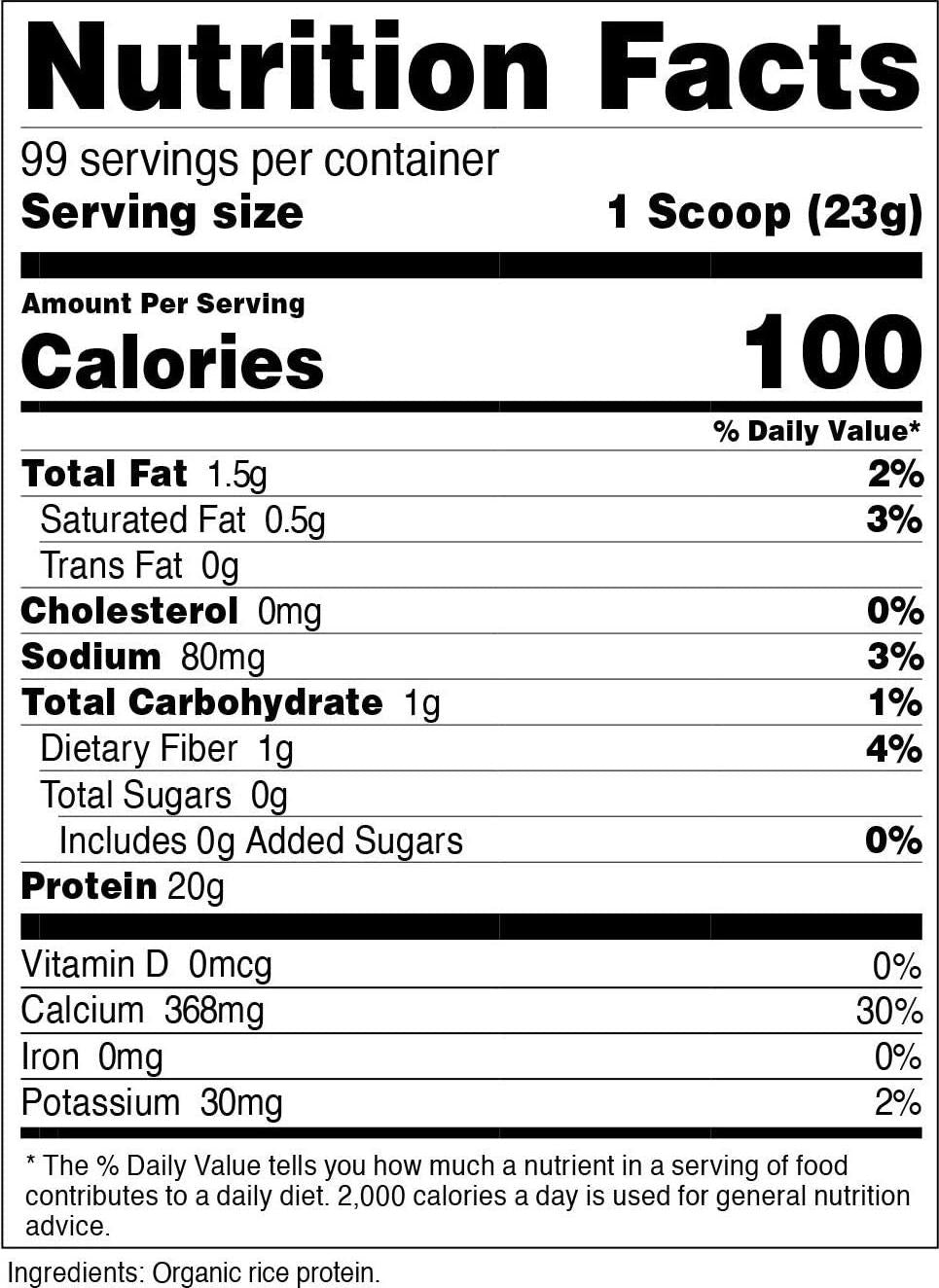 Nutricost Organic Rice Protein Powder 5lbs (Unflavored) - Certified USDA Organic, 20G of Rice Protein Per Serv, Non-GMO