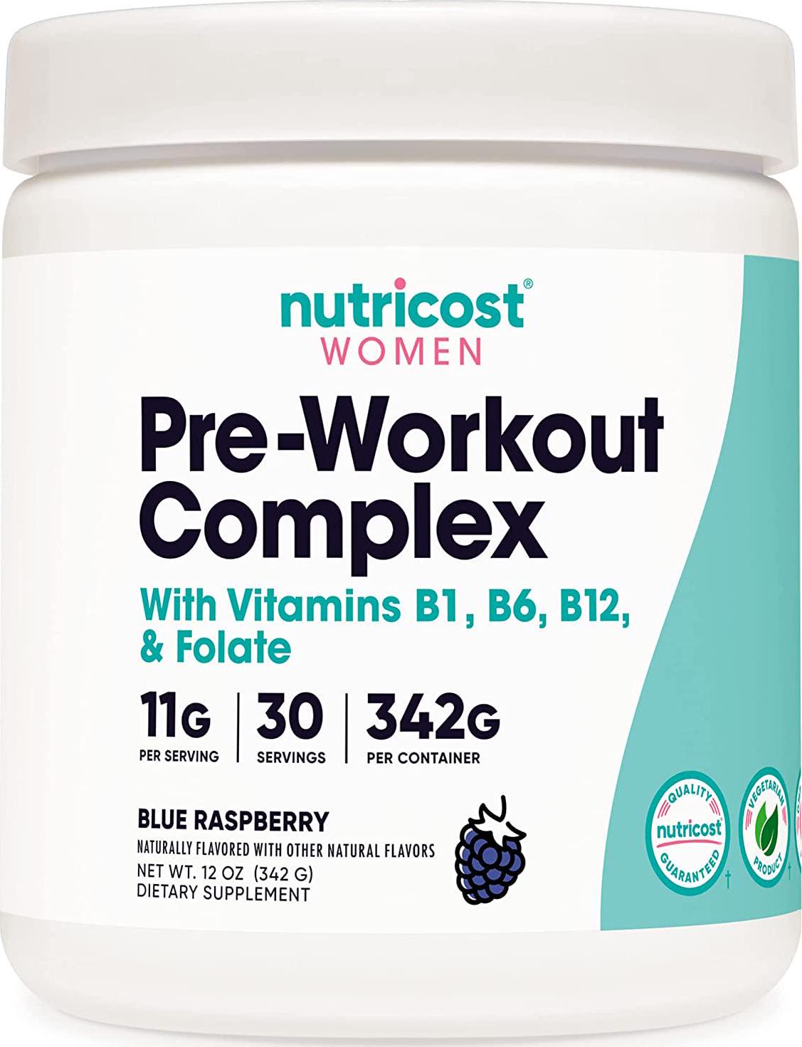 Nutricost Pre-Workout Powder for Women Blue Raspberry (30 Serv)
