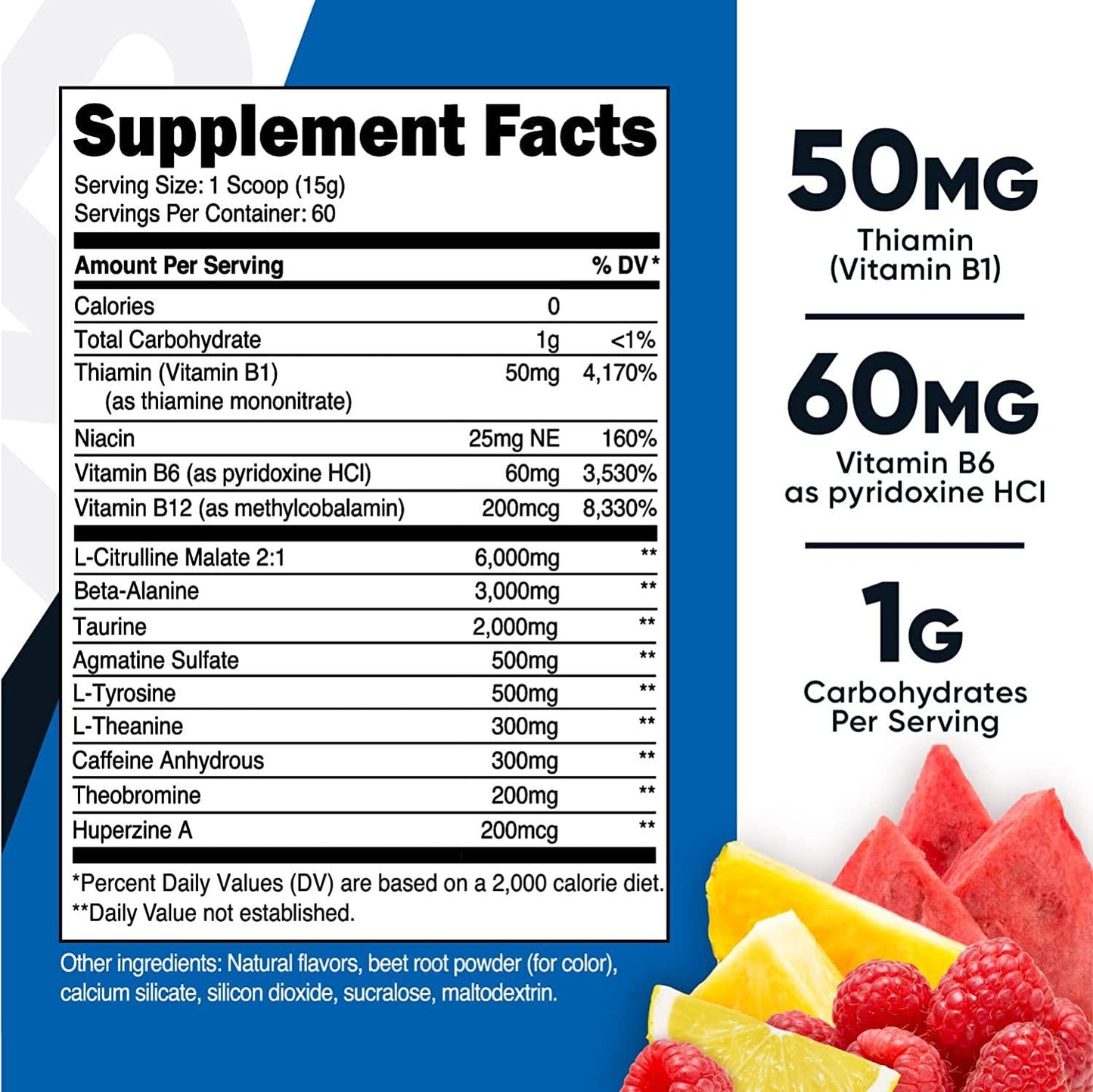 Nutricost Pre-Workout Complex Powder Fruit Punch (60 Serv)