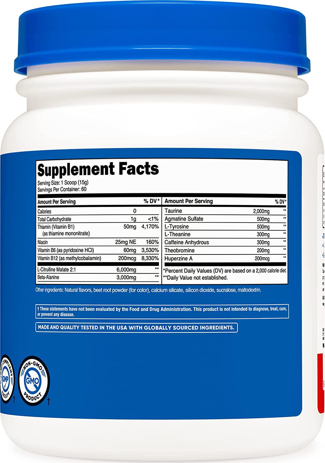 Nutricost Pre-Workout Complex Powder Fruit Punch (60 Serv)