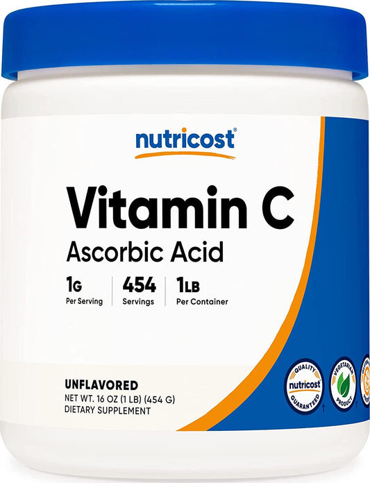 Nutricost Pure Ascorbic Acid Powder 1 LB