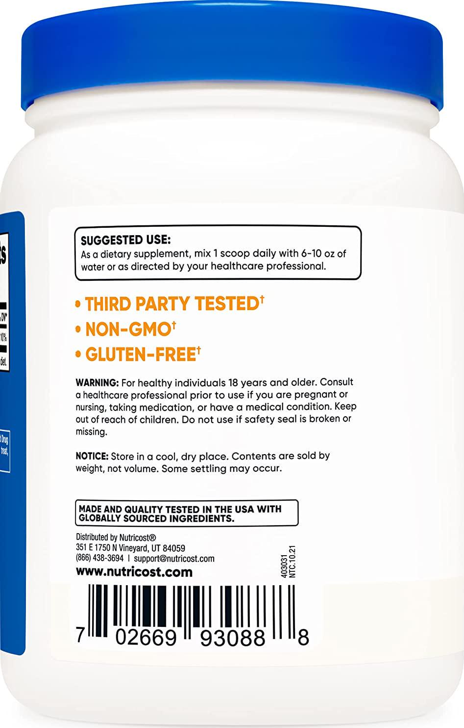 Nutricost Pure Ascorbic Acid Powder 2LBS (Best Deal)