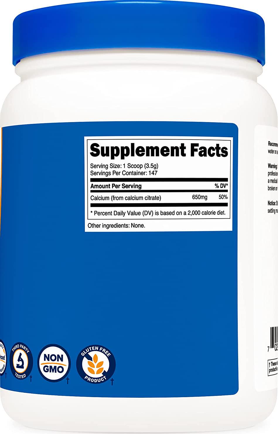 Nutricost Pure Calcium Citrate Powder