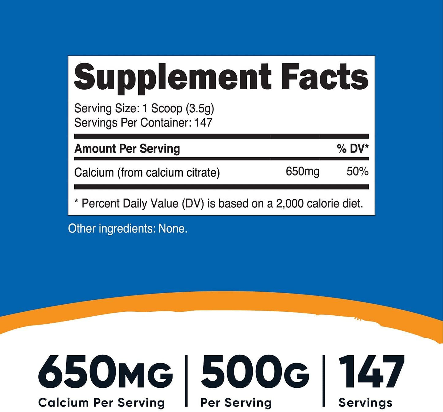 Nutricost Pure Calcium Citrate Powder