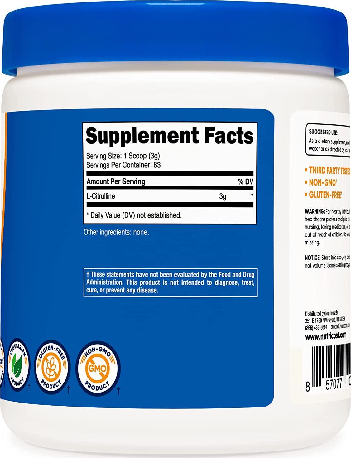 Nutricost Pure L-Citrulline Powder