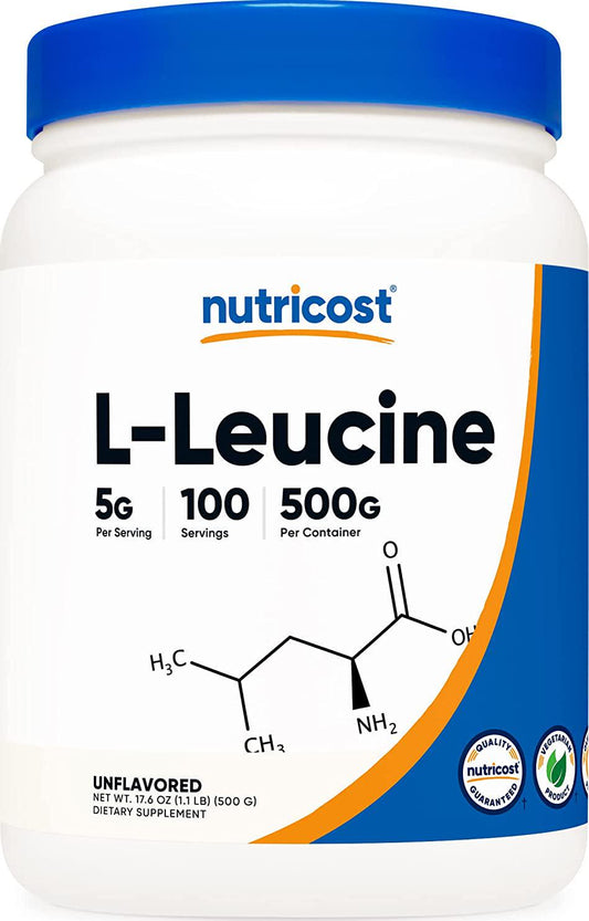 Nutricost Pure L-Leucine Powder 500 Grams