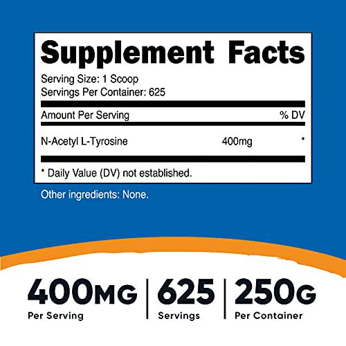 Nutricost Pure N-Acetyl L-Tyrosine (NALT) Powder 250 Grams