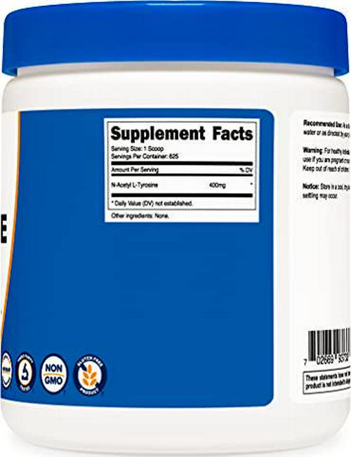 Nutricost Pure N-Acetyl L-Tyrosine (NALT) Powder 250 Grams