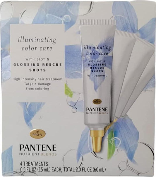 NutrientBlends Biotin Color Care Intense Repair, 4 Glossing Rescue Shots, Total Weight 2.0 fl oz