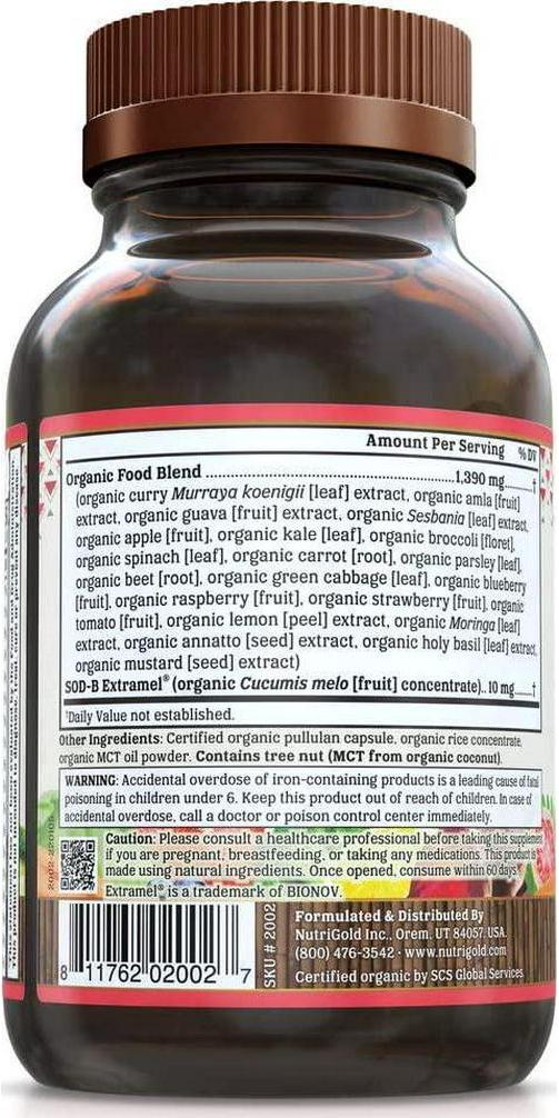 Nutrigold Organic Multivitamin for Women, Women's Multi Gold, 90 Capsules, Plant-Based Whole Food Multivitamin With Iron, Non-gmo, vegan, Kosher