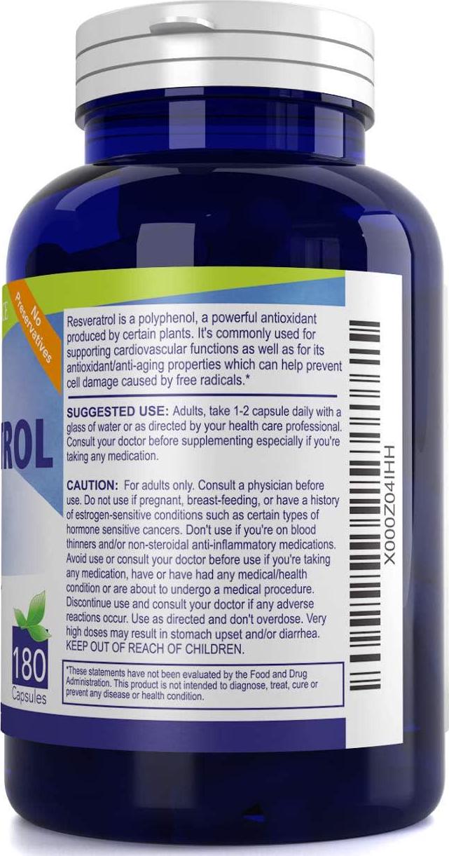 Nutrissence Resveratrol 500mg 180 Capsules