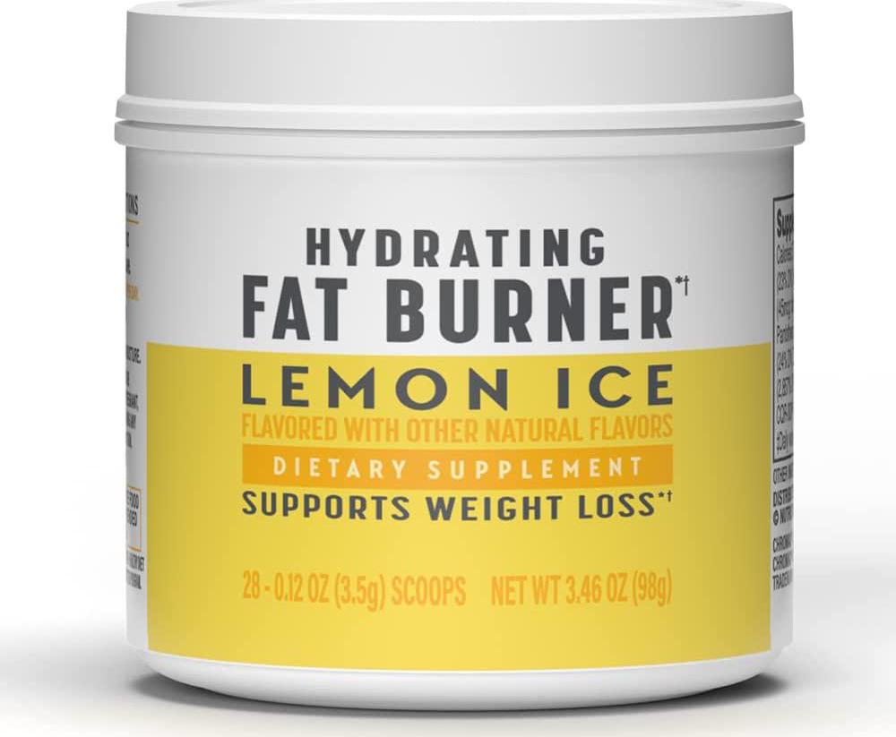 Nutrisystem Hydrating Fat Burner: Lemon Ice - 28 Servings | Mix-and-Sip Dietary Supplement