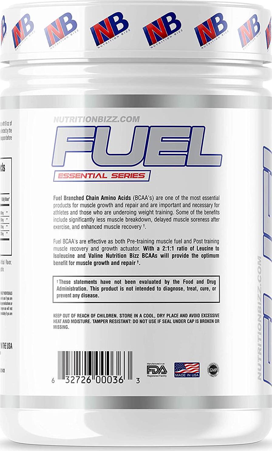 NutritionBizz BCAA Powder, 5 Grams of BCAAs Amino Acids, Post Workout Recovery Drink for Muscle Building, Recovery, and Endurance, 30 Servings (Fruit Punch)