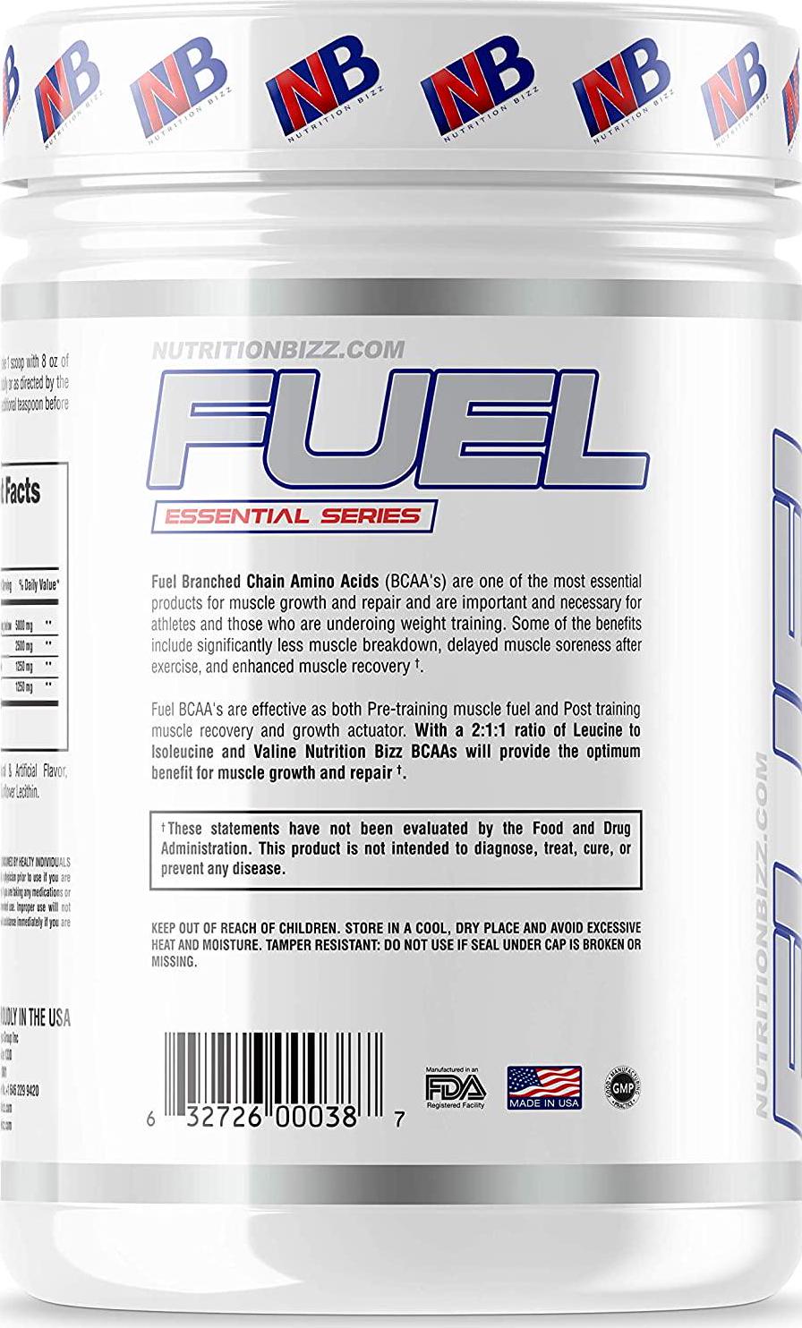 NutritionBizz BCAA Powder, 5 Grams of BCAAs Amino Acids, Post Workout Recovery Drink for Muscle Building, Recovery, and Endurance, 30 Servings (Peach Mango)