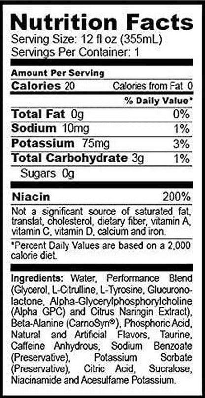 Nutrition Research Group (NRG), Xtreme Shock Energy Drink - Energy, Endurance, and Focus with Zero Sugar, 300mg Caffeine Thermogenic Weight Loss Formula 12floz/12pk (Variety Pack) 12 Fl Oz (12-Pack)