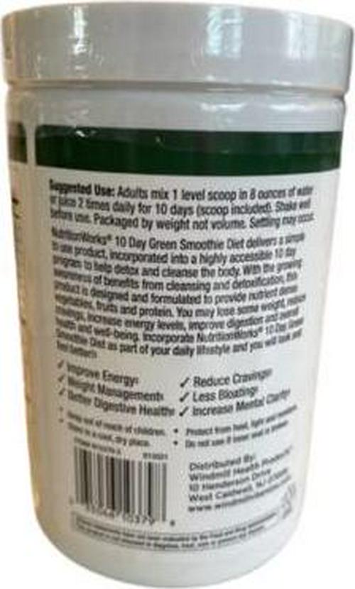 Nutrition Works Cookies and Cream 10-Day Green Smoothie Powder - 10.6 oz (20 Servings)