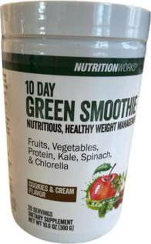 Nutrition Works Cookies and Cream 10-Day Green Smoothie Powder - 10.6 oz (20 Servings)