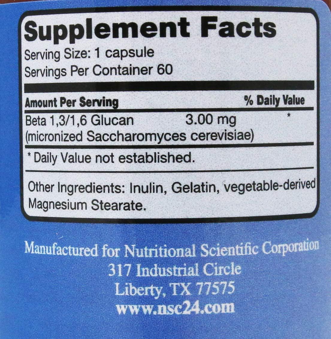 Nutritional Supply Corp Beta Glucan Immunition NSC-24-60 Capsules