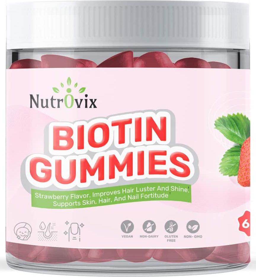 Nutrovix Biotin Gummies 2, 500 Mcg, 60count