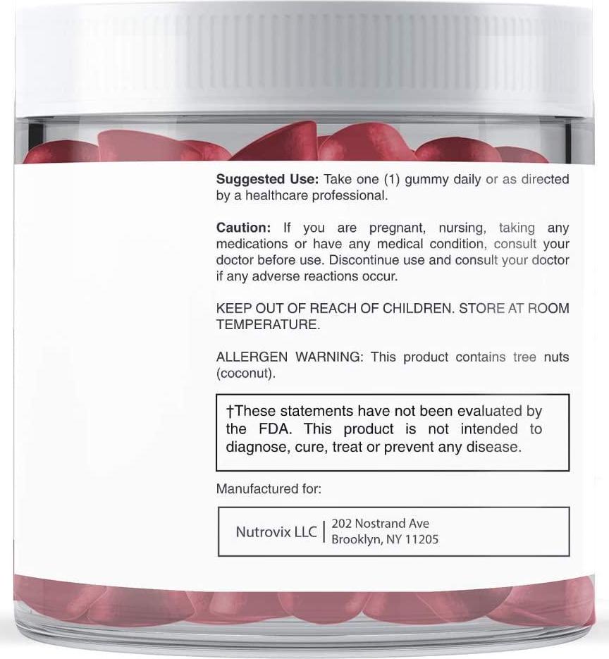 Nutrovix Biotin Gummies 2, 500 Mcg, 60count