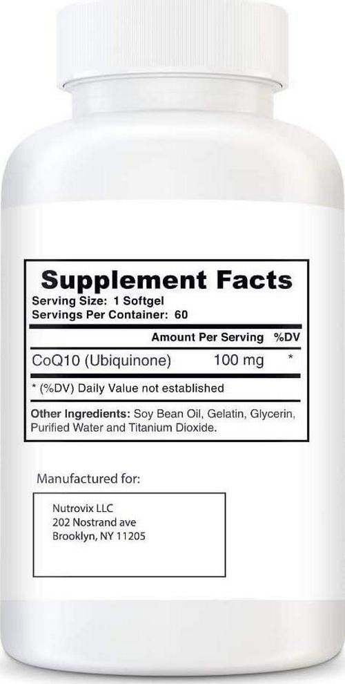 Nutrovix Coq-10 100mg for Grandparents, 60count