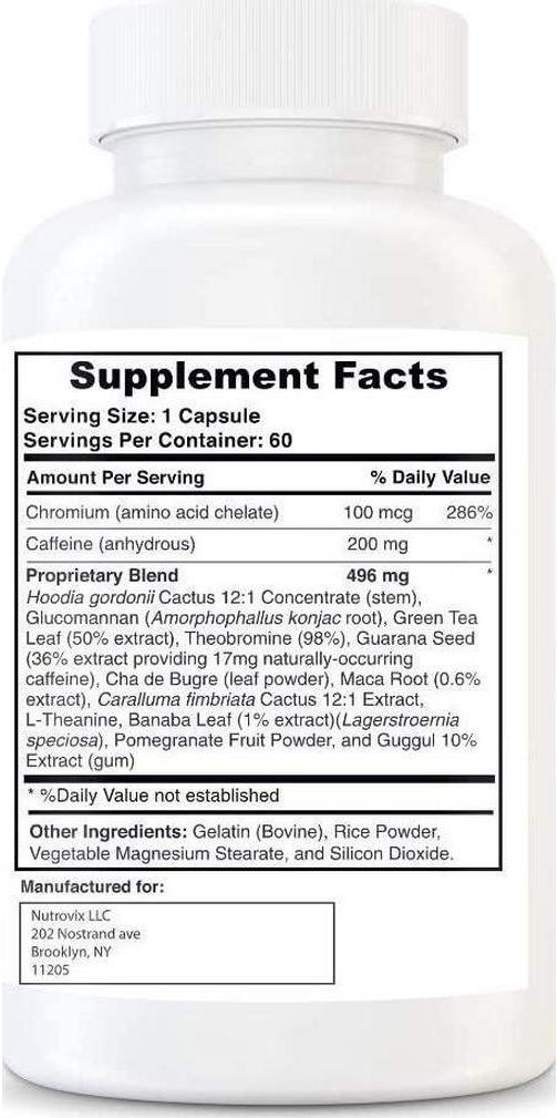 Nutrovix Shed Fat Burner, 60count