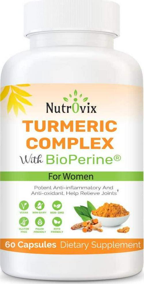 Nutrovix Turmeric Complex With Bioperine for Women, 60count