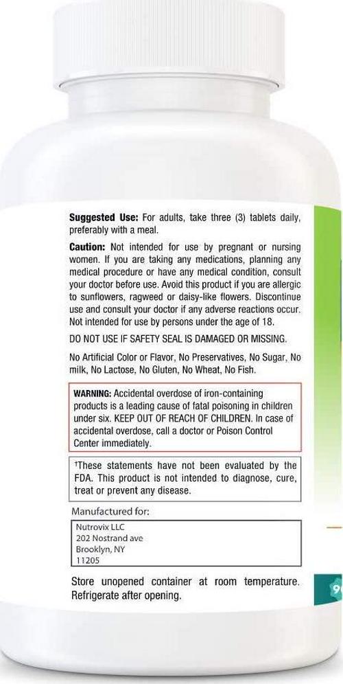 Nutrovix Whole Foods Multivitamins for Moms, 90count