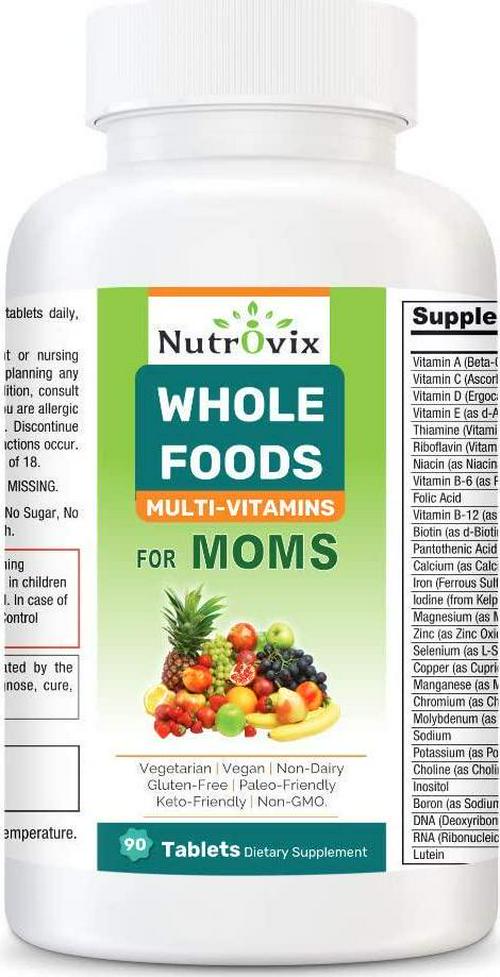 Nutrovix Whole Foods Multivitamins for Moms, 90count