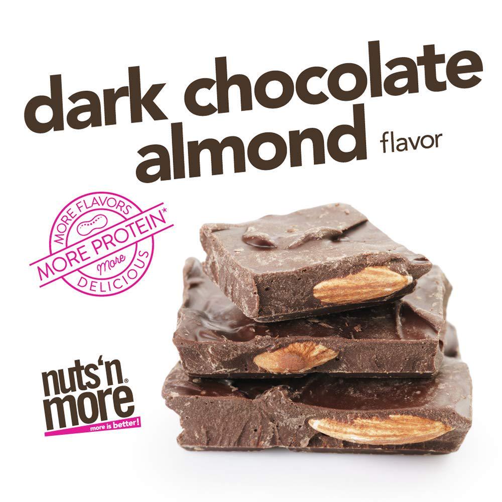 Nuts N More Dark Chocolate Almond Butter Spread, All Natural Keto Snack, Low Carb, Low Sugar, Gluten Free, Non-GMO, High Protein Flavored Nut Butter (15 oz Jar)