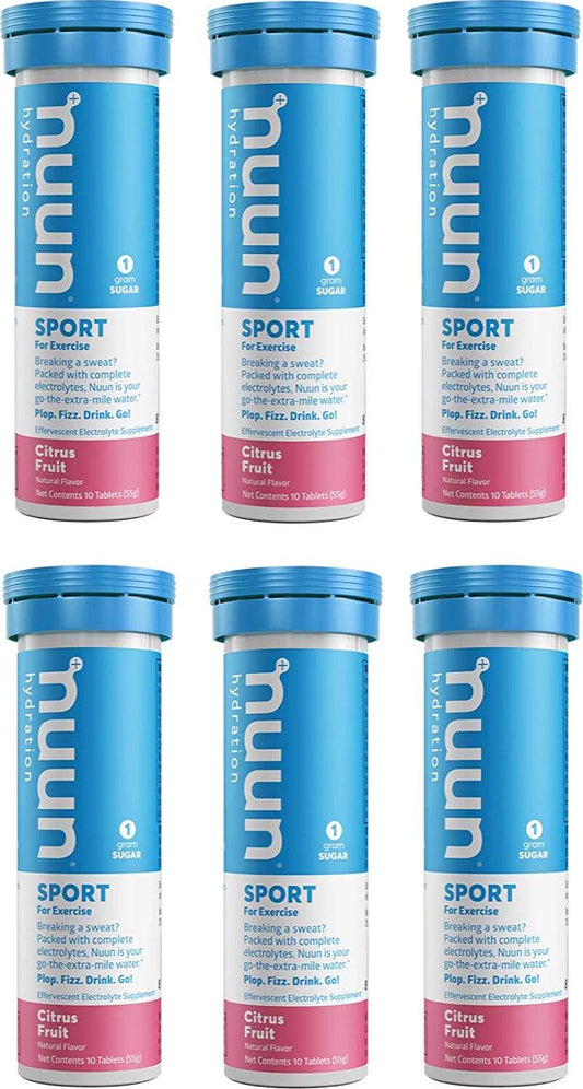 Nuun Active Citrus Fruit Electrolyte Enhanced Drink Tablets (6-Pack of 10)