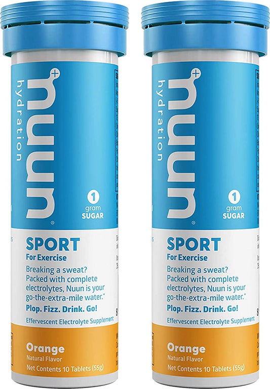 Nuun Active: Orange Electrolyte Enhanced Drink Tablets (2 Tubes of 10 Tabs)