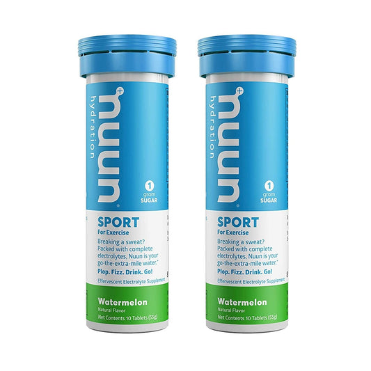 Nuun Active: Watermelon Electrolyte Enhanced Drink Tablets (2 Tubes of 10 Tabs)