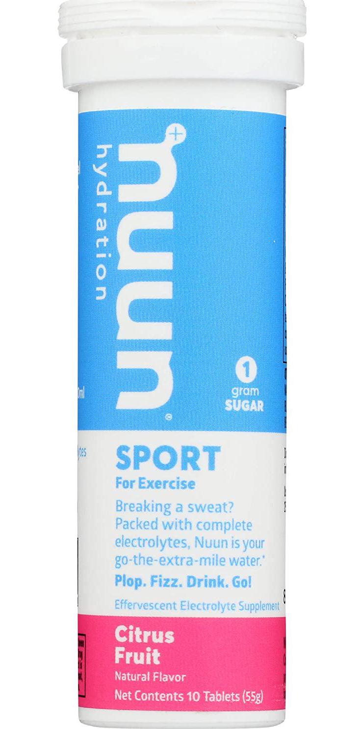 Nuun BEV TUBE TB, blue, Citrus Fruit, 10 Count