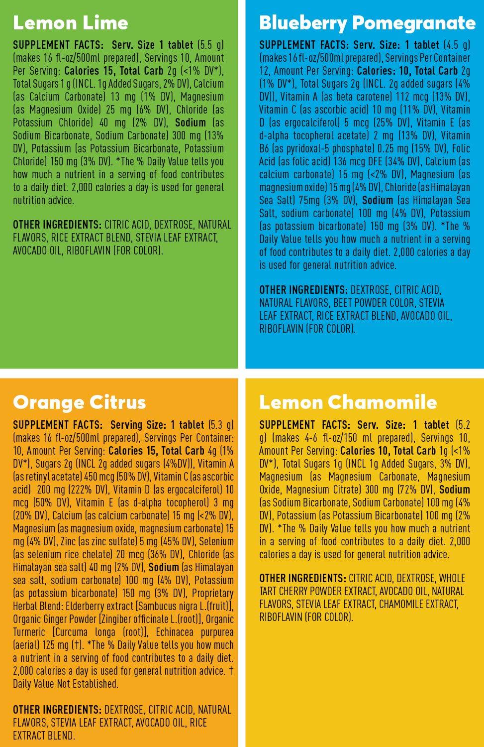 Nuun Complete Pack Sport, Vitamins, Immunity, and Rest Hydration Drink Tablets, Mixed, 42 Piece Set