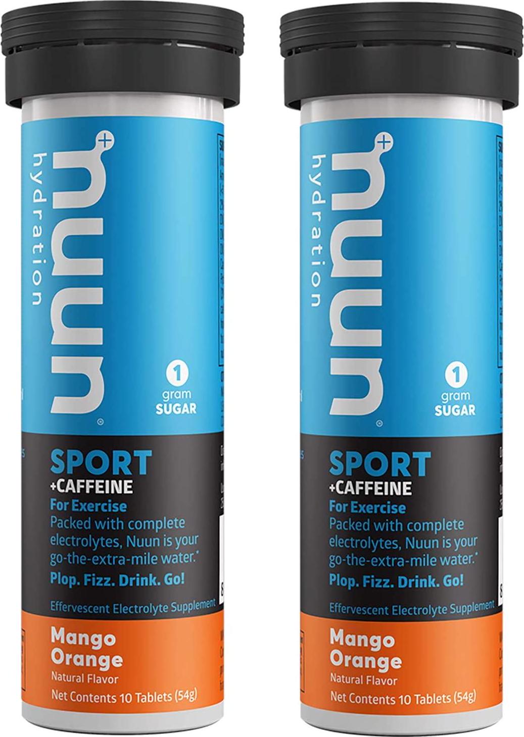 Nuun Energy: Mango Orange Electrolyte + Caffeine Drink Tabs (2 Tubes of 10 Tabs)