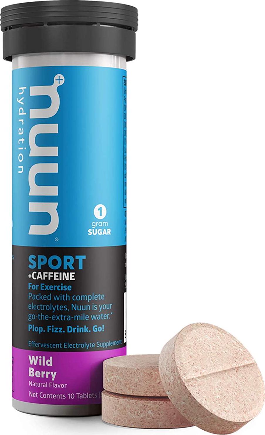 Nuun Energy: Wild Berry Electrolyte +Caffeine Drink Tablets (3 Tubes of 10 Tabs)