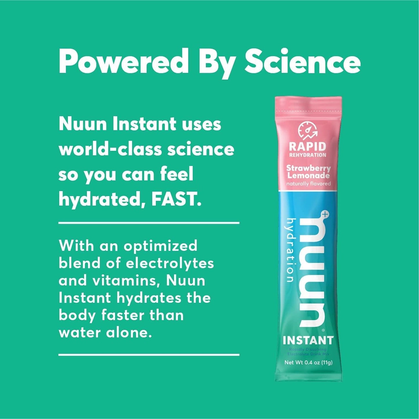 Nuun Instant: Electrolyte Powder Packets for Rapid Hydration, Strawberry Lemonade, 16 Servings