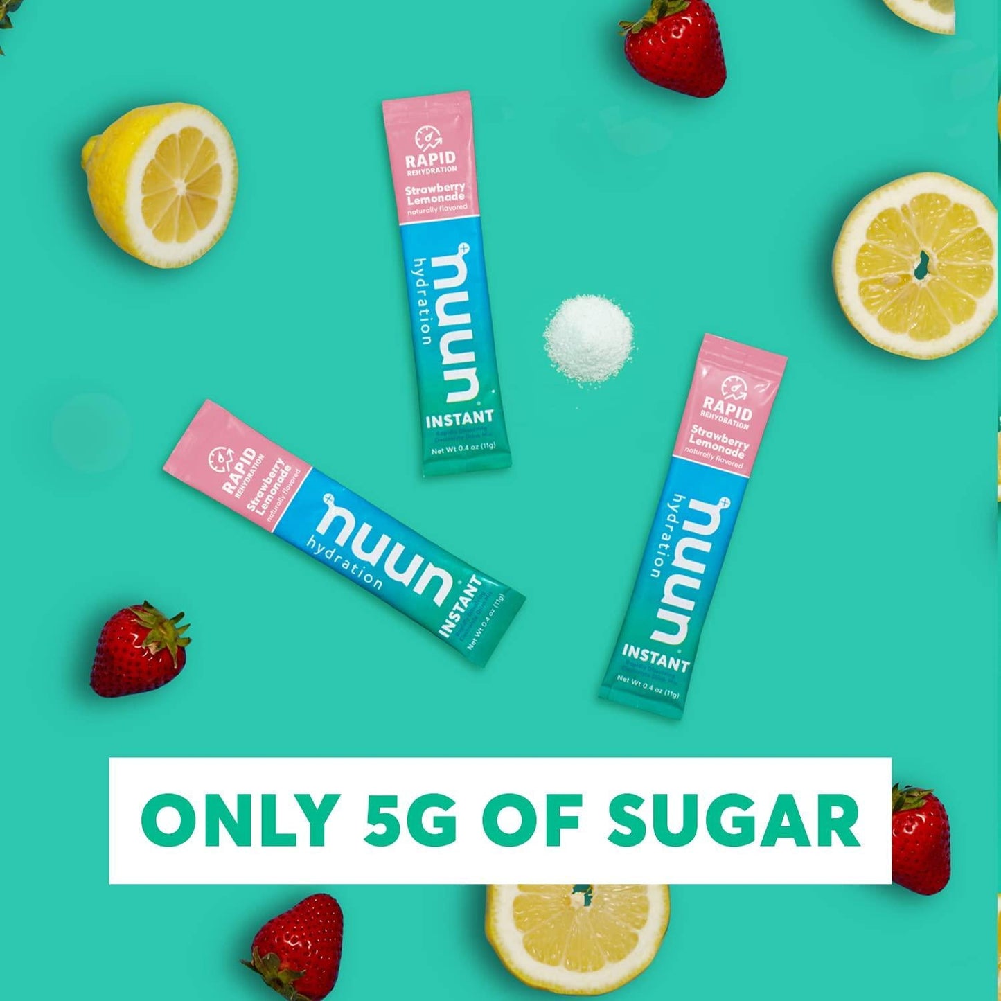 Nuun Instant: Electrolyte Powder Packets for Rapid Hydration, Strawberry Lemonade, 16 Servings