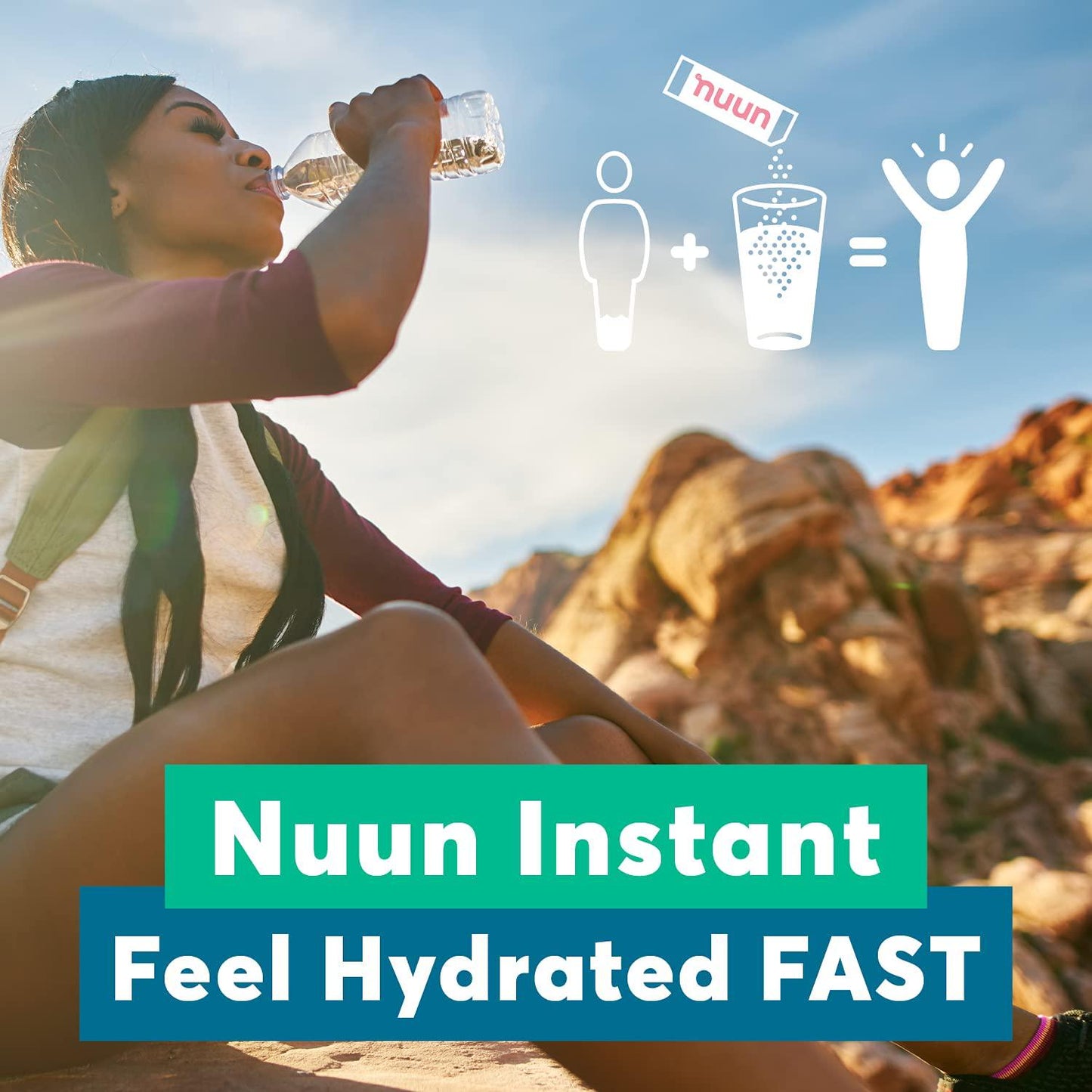 Nuun Instant: Electrolyte Powder Packets for Rapid Hydration, Strawberry Lemonade, 16 Servings