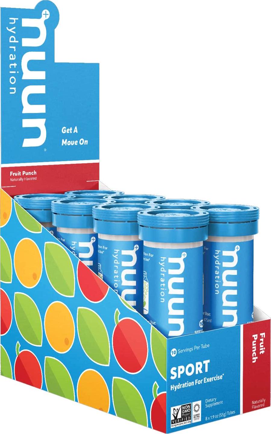 Nuun Sport: Electrolyte Drink Tablets, Fruit Punch, 8 Tubes (80 Servings)