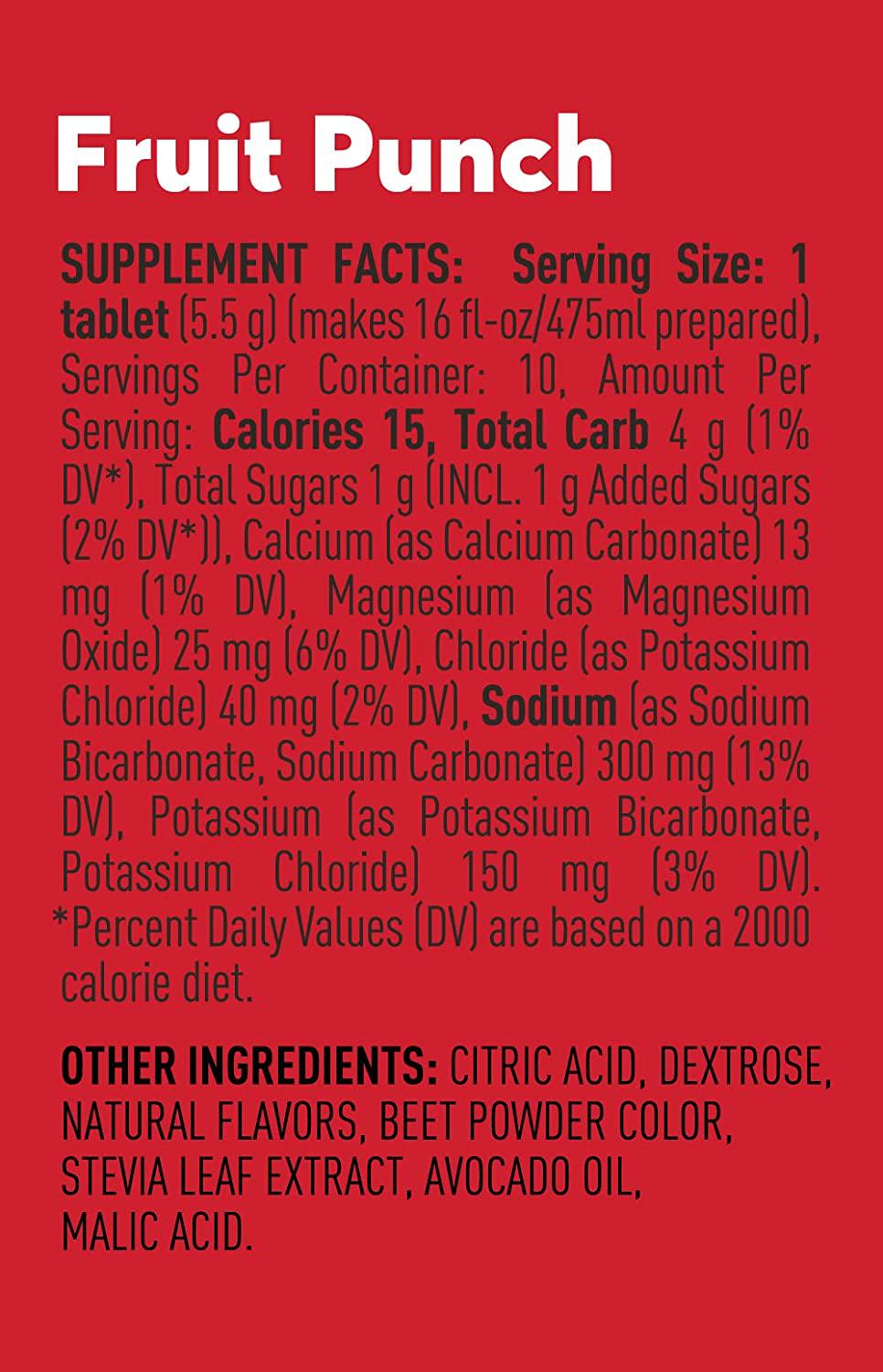 Nuun Sport: Electrolyte Drink Tablets, Fruit Punch, 8 Tubes (80 Servings)