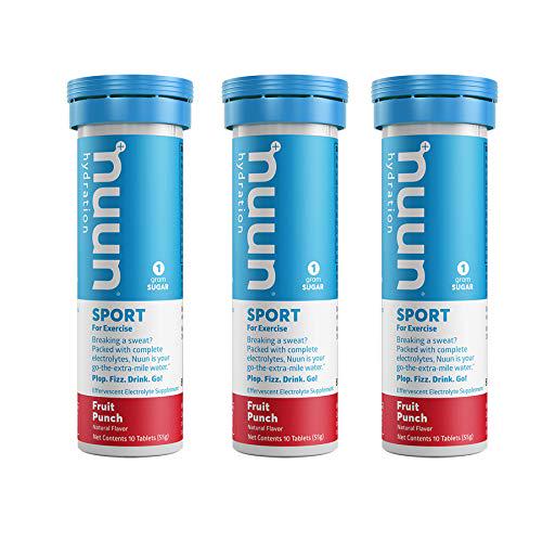 Nuun Sports: Fruit Punch Electrolyte Enhanced Drink Tablets, 10 Count (Pack of 3)