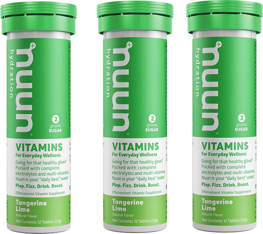 Nuun Vitamins: Tangerine Lime Daily Hydration Supplement (3 Tubes of 12 Tabs)3