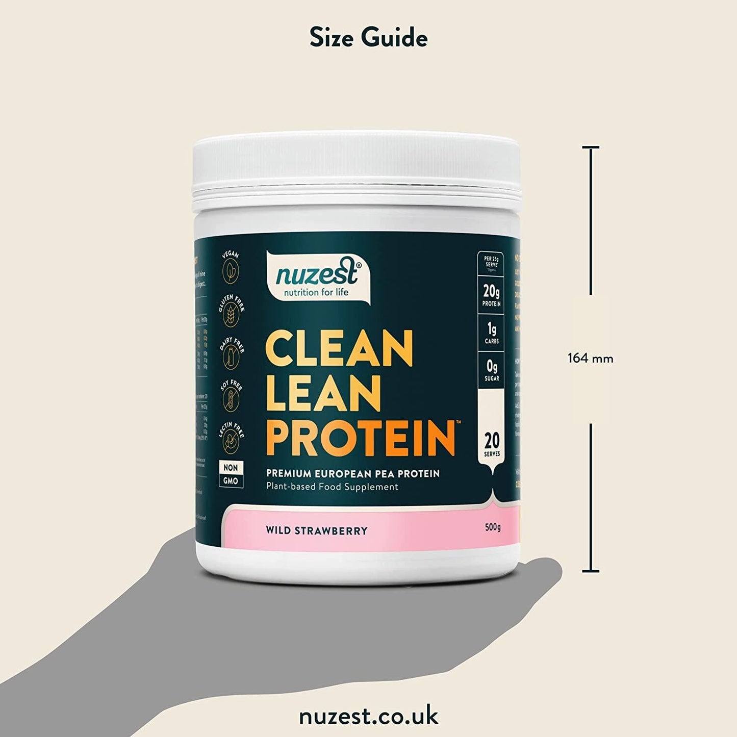 Nuzest Clean Lean Protein Wild Strawberry, 500g 20 serves