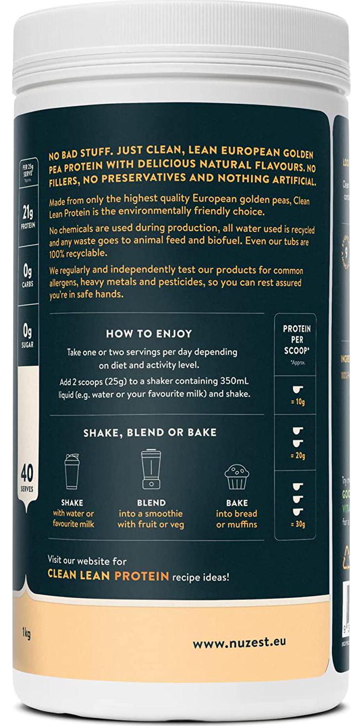 Nuzest Clean Lean Protein - Just Natural, 1kg (40 serves)